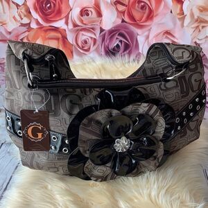 Woman's Large Hobo Bag Silver Hardware